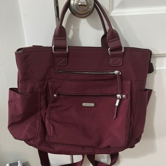 Baggallini Burgundy Tote Bag with Wristlet - Picture 2 of 5